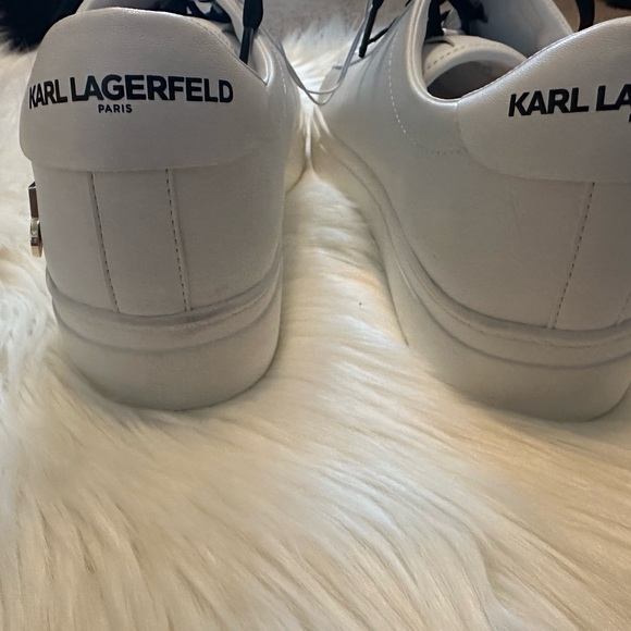Karl Lagerfeld White Sneakers with Black Laces - Picture 3 of 5